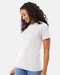 Hanes 5180 Unisex Beefy-T T-Shirt - White - model side