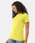 Hanes 5180 Unisex Beefy-T T-Shirt - Yellow - model side