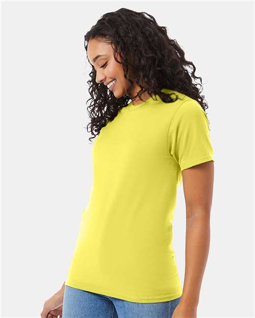 Hanes 5180 Unisex Beefy-T T-Shirt - Yellow - model side