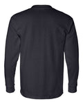 Bayside 8100 Unisex USA-Made Long Sleeve Pocket T-Shirt - Navy - back