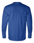 Bayside 8100 Unisex USA-Made Long Sleeve Pocket T-Shirt - Royal Blue - back