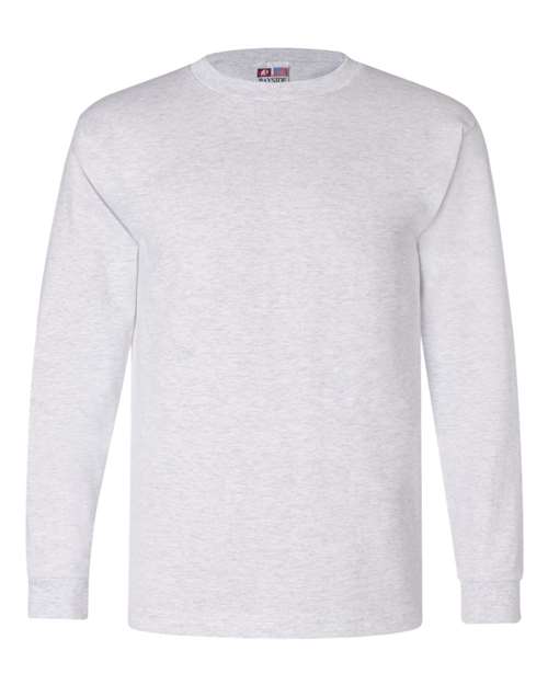 Bayside 6100 Unisex USA-Made Long Sleeve T-Shirt - Ash - front