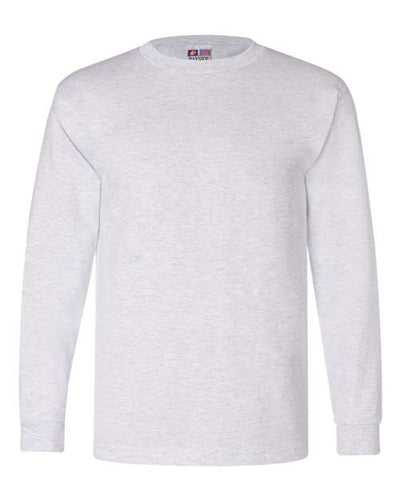 Bayside 6100 Unisex USA-Made Long Sleeve T-Shirt - Ash - front