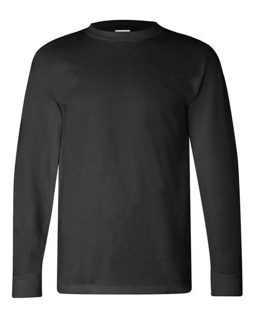 Bayside 6100 Unisex USA-Made Long Sleeve T-Shirt - Black - front