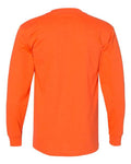 Bayside 6100 Unisex USA-Made Long Sleeve T-Shirt - Orange - back