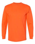 Bayside 6100 Unisex USA-Made Long Sleeve T-Shirt - Orange - front