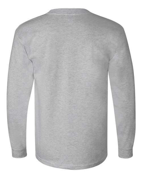 Bayside 6100 Unisex USA-Made Long Sleeve T-Shirt - Dark Ash - back