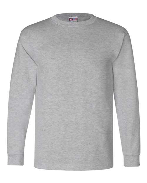 Bayside 6100 Unisex USA-Made Long Sleeve T-Shirt - Dark Ash - front
