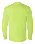 Bayside 6100 Unisex USA-Made Long Sleeve T-Shirt - Lime Green - back