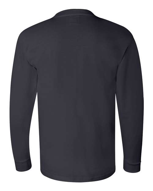 Bayside 6100 Unisex USA-Made Long Sleeve T-Shirt - Navy - back