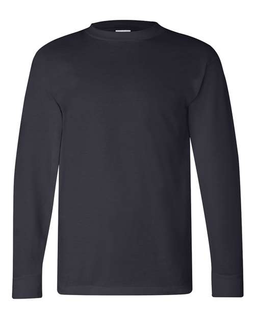 Bayside 6100 Unisex USA-Made Long Sleeve T-Shirt - Navy - front