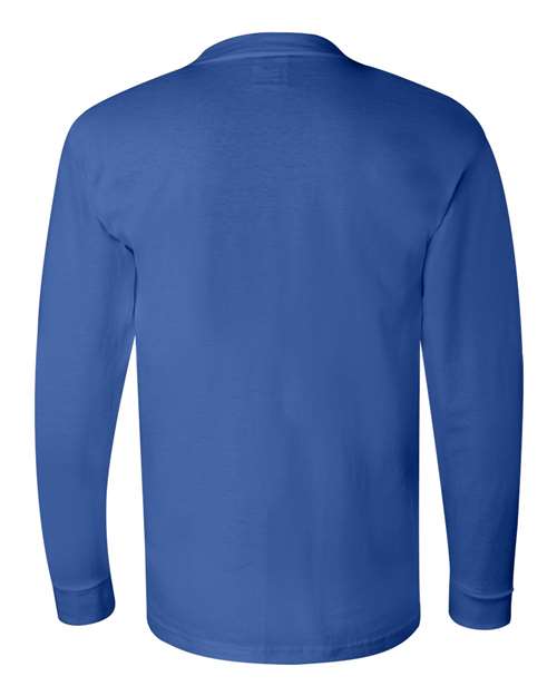 Bayside 6100 Unisex USA-Made Long Sleeve T-Shirt - Royal Blue - back
