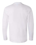 Bayside 6100 Unisex USA-Made Long Sleeve T-Shirt - White - back