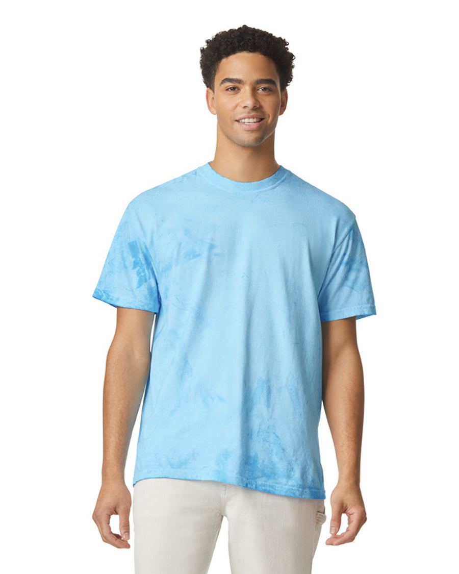 Comfort Colors 1745 Unisex Colorblast Heavyweight T-Shirt - Fiji Blue - model front