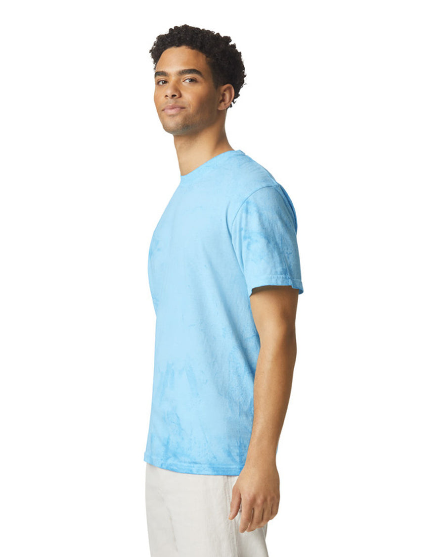 Comfort Colors 1745 Unisex Colorblast Heavyweight T-Shirt - Fiji Blue - model side