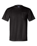 Bayside 3015 Unisex Union-Made Pocket T-Shirt - Black - front