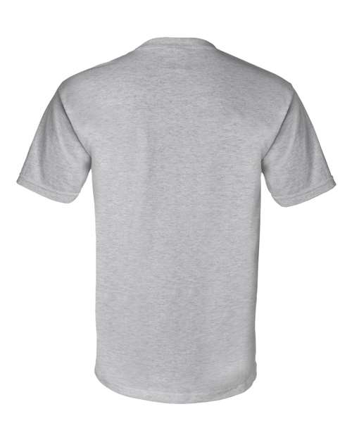 Bayside 3015 Unisex Union-Made Pocket T-Shirt - Dark Ash - back