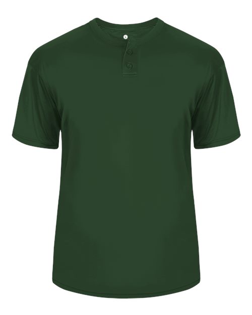 Alleson Athletic 7930 Men's B-Core Placket Jersey - Forest - front