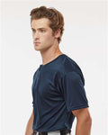 Alleson Athletic 7930 Men's B-Core Placket Jersey - Navy - model side