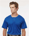 Alleson Athletic 7930 Men's B-Core Placket Jersey - Royal - model front