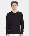 Hanes 5286 Essential-T Long Sleeve T-Shirt - Black - model front