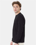 Hanes 5286 Essential-T Long Sleeve T-Shirt - Black - model side