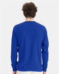 Hanes 5286 Essential-T Long Sleeve T-Shirt - Deep Royal - model back