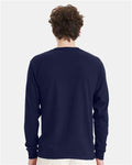 Hanes 5286 Essential-T Long Sleeve T-Shirt - Navy - model back