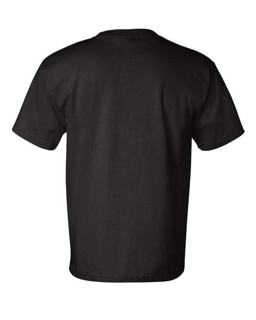 Bayside 7100 Unisex USA-Made Pocket T-Shirt - Black - back