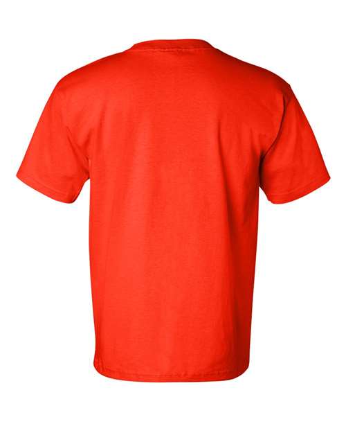 Bayside 7100 Unisex USA-Made Pocket T-Shirt - Orange - back