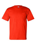 Bayside 7100 Unisex USA-Made Pocket T-Shirt - Orange - front