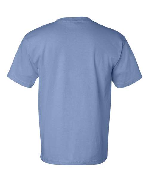 Bayside 7100 Unisex USA-Made Pocket T-Shirt - Carolina Blue - back