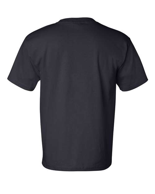 Bayside 7100 Unisex USA-Made Pocket T-Shirt - Navy - back
