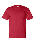 Bayside 7100 Unisex USA-Made Pocket T-Shirt - Red - front