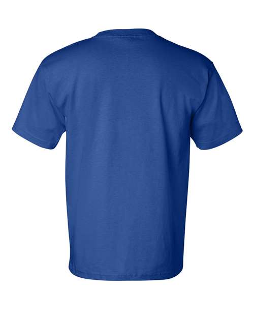 Bayside 7100 Unisex USA-Made Pocket T-Shirt - Royal Blue - back