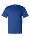 Bayside 7100 Unisex USA-Made Pocket T-Shirt - Royal Blue - front