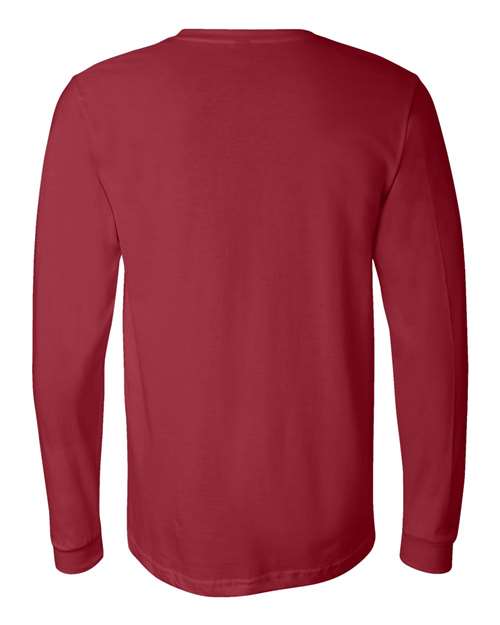 Bella+Canvas 3501 Unisex Jersey Long Sleeve Tee - Cardinal - back