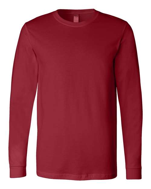 Bella+Canvas 3501 Unisex Jersey Long Sleeve Tee - Cardinal - front