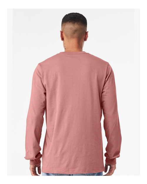 Bella+Canvas 3501 Unisex Jersey Long Sleeve Tee - Mauve - model back