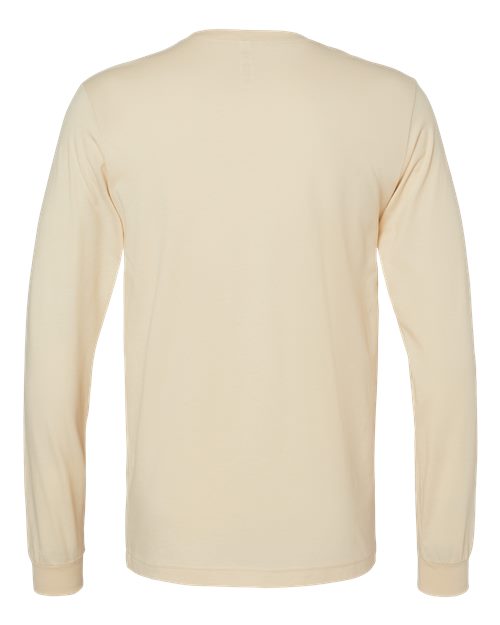 Bella+Canvas 3501 Unisex Jersey Long Sleeve Tee - Soft Cream - back