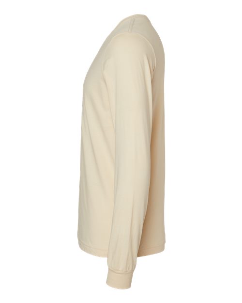 Bella+Canvas 3501 Unisex Jersey Long Sleeve Tee - Soft Cream - side