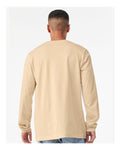 Bella+Canvas 3501 Unisex Jersey Long Sleeve Tee - Soft Cream - model back