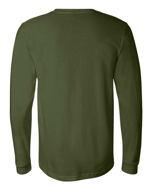 Bella+Canvas 3501 Unisex Jersey Long Sleeve Tee - Olive - back