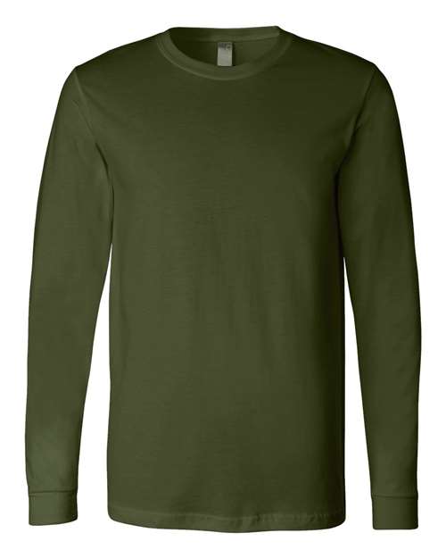 Bella+Canvas 3501 Unisex Jersey Long Sleeve Tee - Olive - front