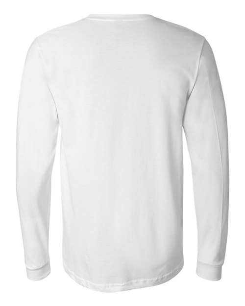Bella+Canvas 3501 Unisex Jersey Long Sleeve Tee - White - back