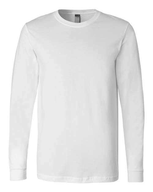 Bella+Canvas 3501 Unisex Jersey Long Sleeve Tee - White - front