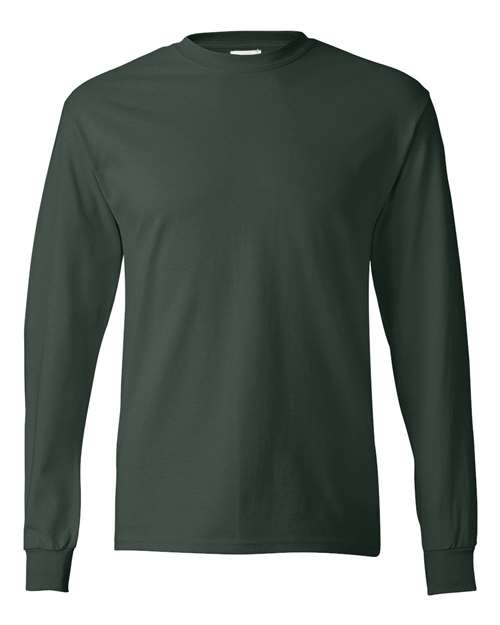 Hanes 5586 Authentic Long Sleeve T-Shirt - Deep Forest - front