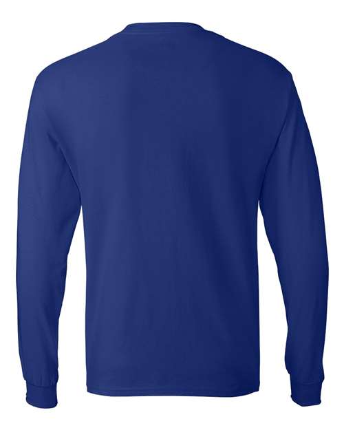 Hanes 5586 Authentic Long Sleeve T-Shirt - Deep Royal - back