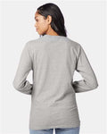 Hanes 5586 Authentic Long Sleeve T-Shirt - Light Steel - model back
