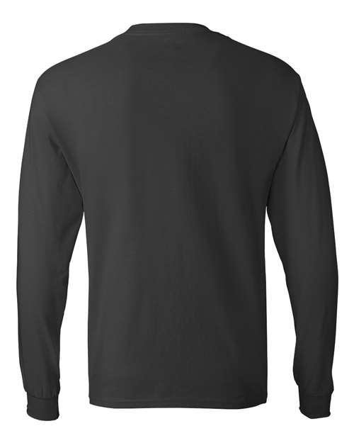 Hanes 5586 Authentic Long Sleeve T-Shirt - Smoke Grey - back